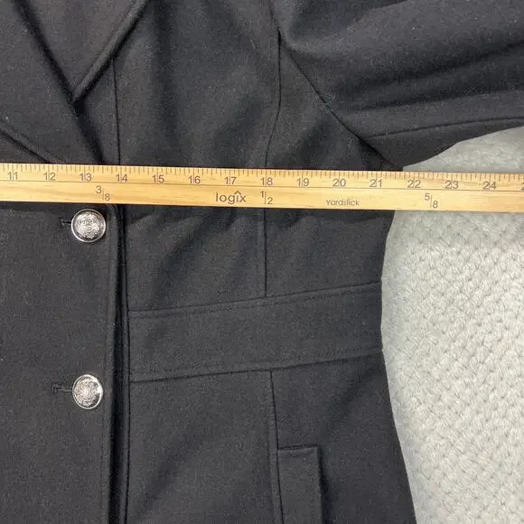 Tommy Hilfiger Womens Peacoat Wool Blend Sailor Coat Double Breast Lined Blk XL - Picture 8 of 16